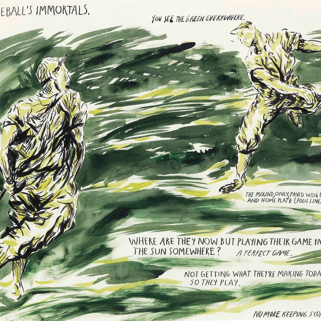 Raymond Pettibon — No Title (Baseball's Immortals)