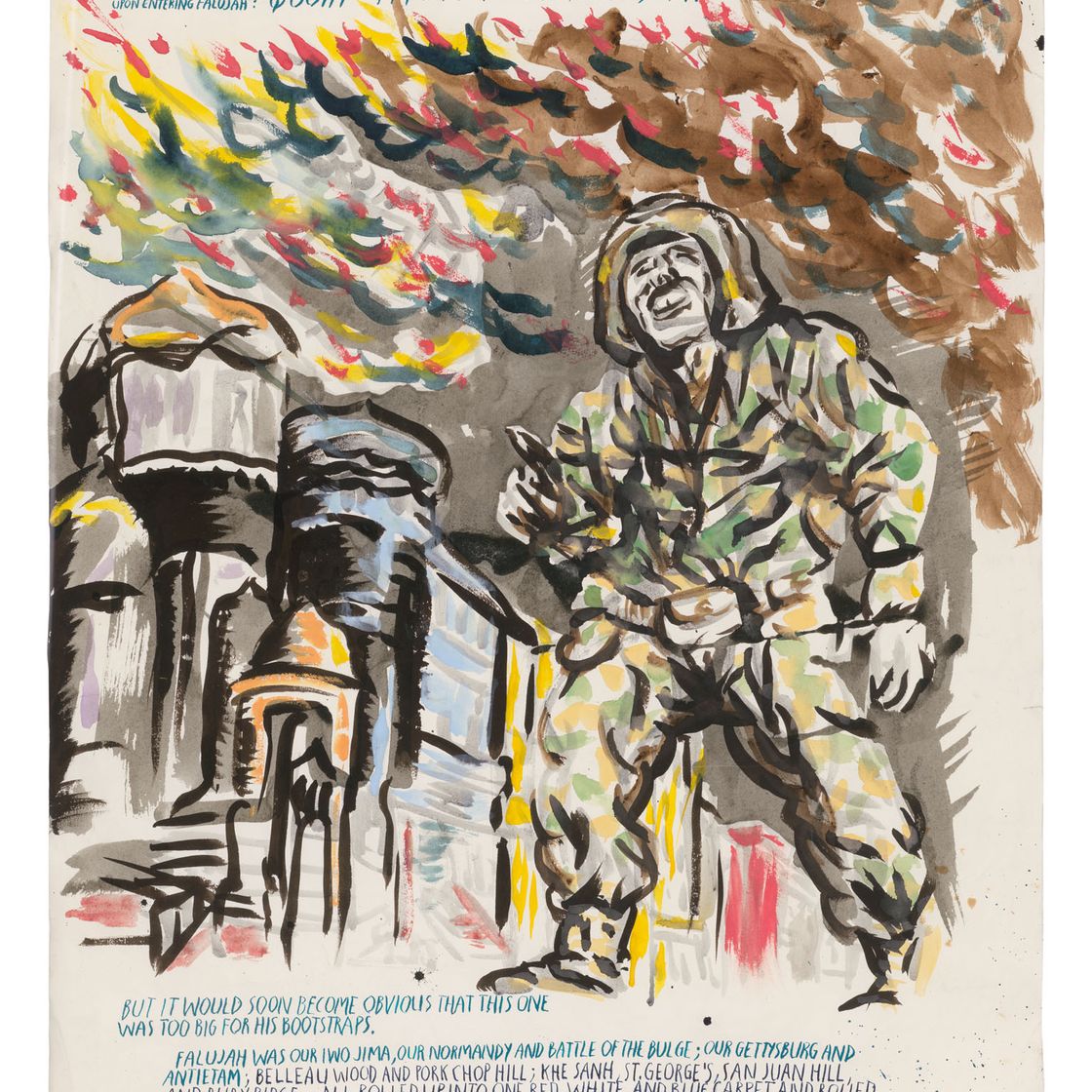 Raymond Pettibon — No title (Is he to o big... )