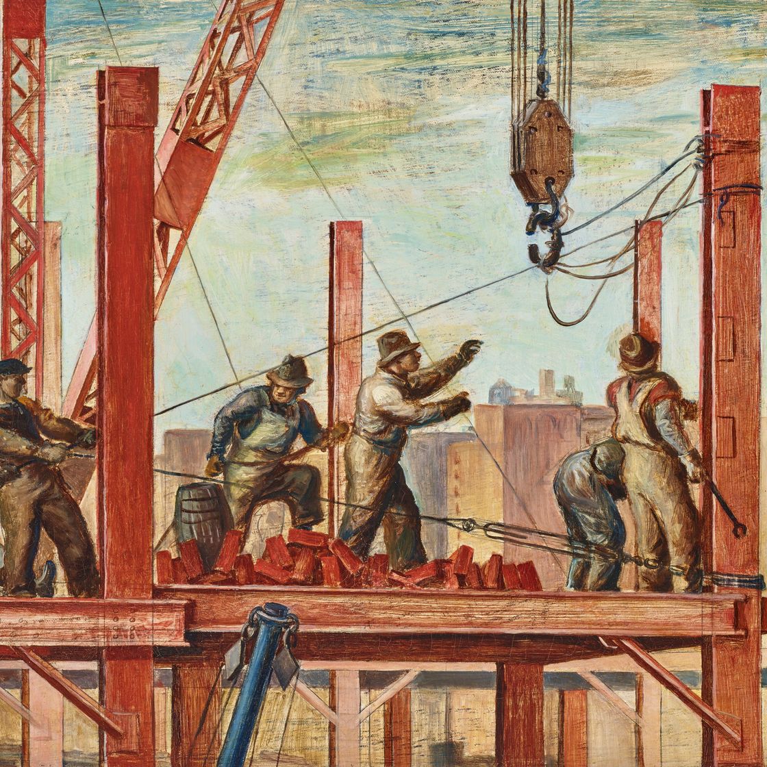 Reginald Marsh — Рабочие по производству железа, изображение 1