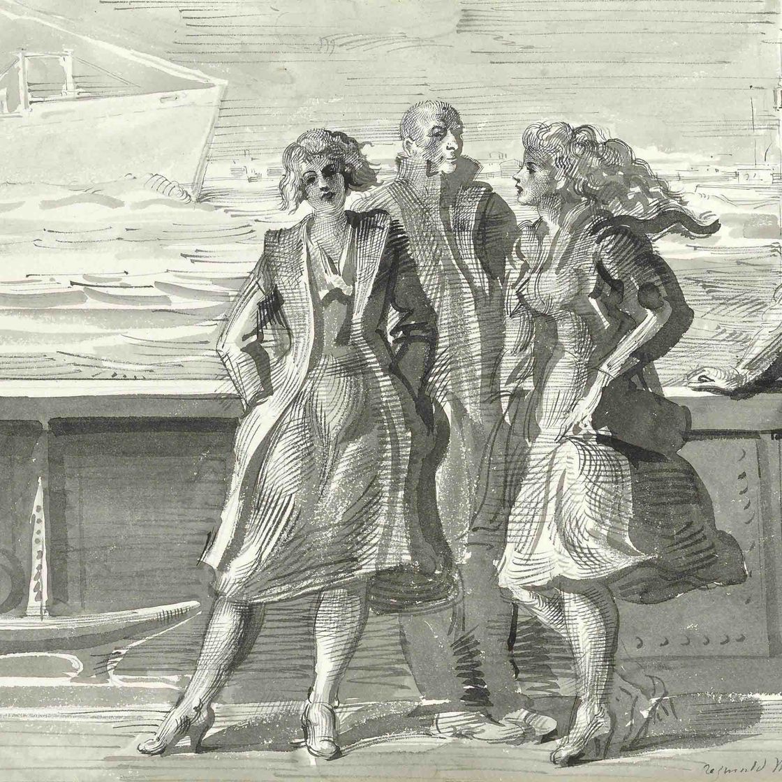 Reginald Marsh — Группа на пароме