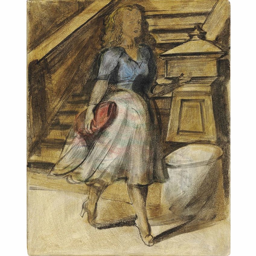 Reginald Marsh — Без названия (Идущая женщина)