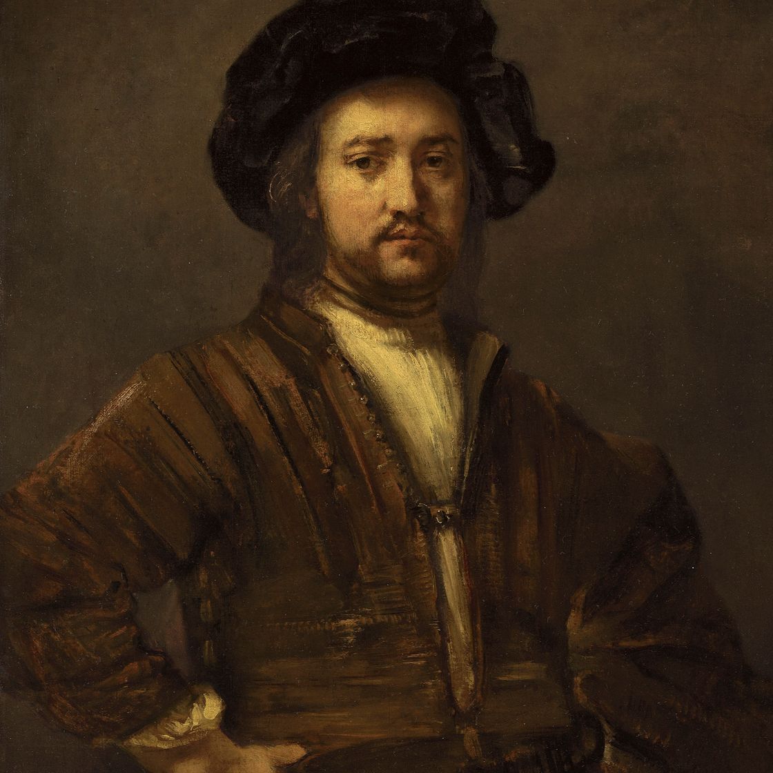 Rembrandt van Rijn — Портрет мужчины, подбоченившегося