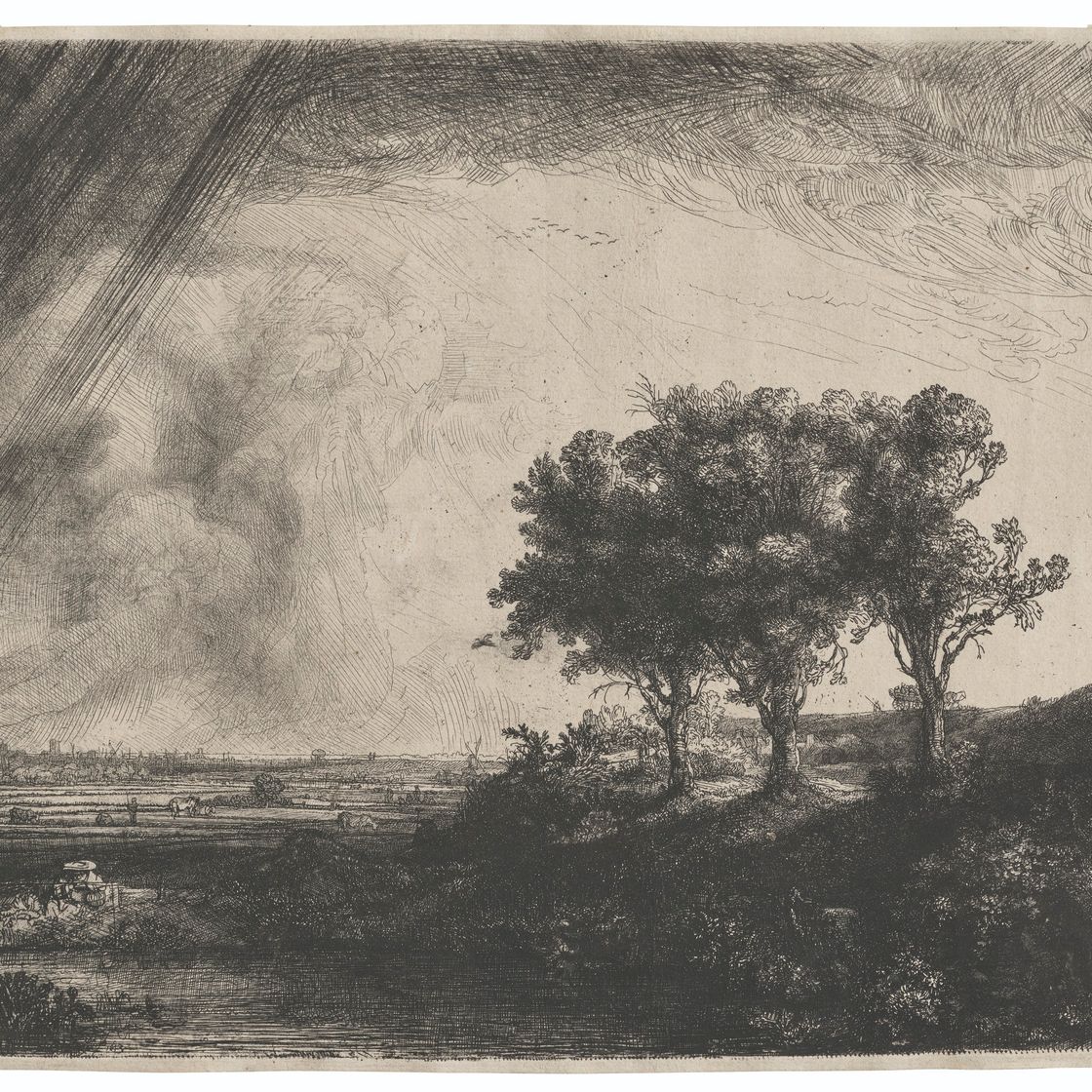 Rembrandt van Rijn — Три дерева