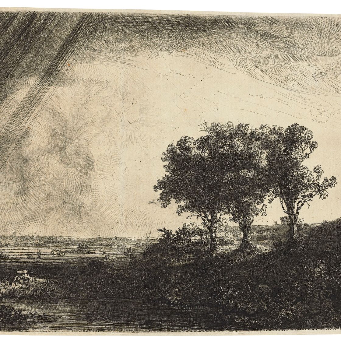 Rembrandt van Rijn — Три дерева