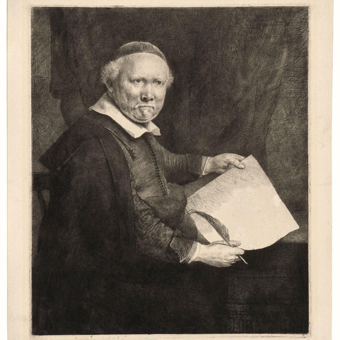 Rembrandt van Rijn — Ливен Виллемс. ван Коппенол, мастер письма: большая тарелка