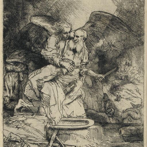 Rembrandt van Rijn — Жертвоприношение Авраама (Б., Зал. 35; Н. 283)