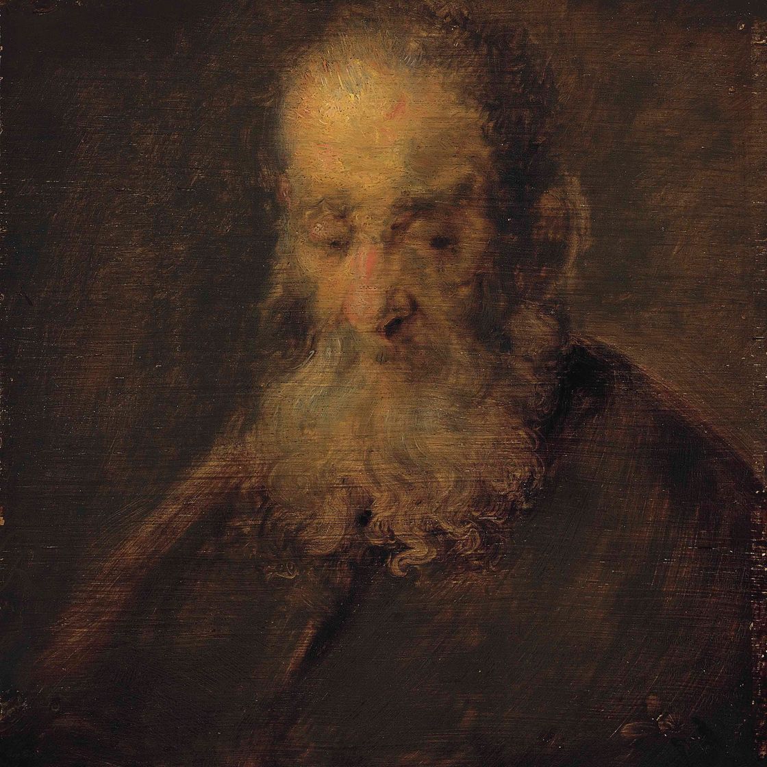 Rembrandt van Rijn — Голова бородатого мужчины
