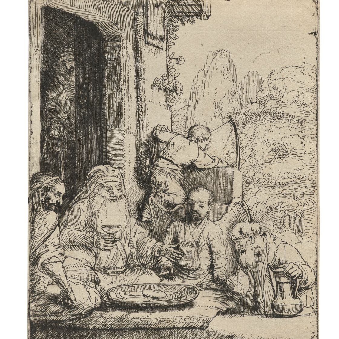 Rembrandt van Rijn — Авраам развлекал ангелов