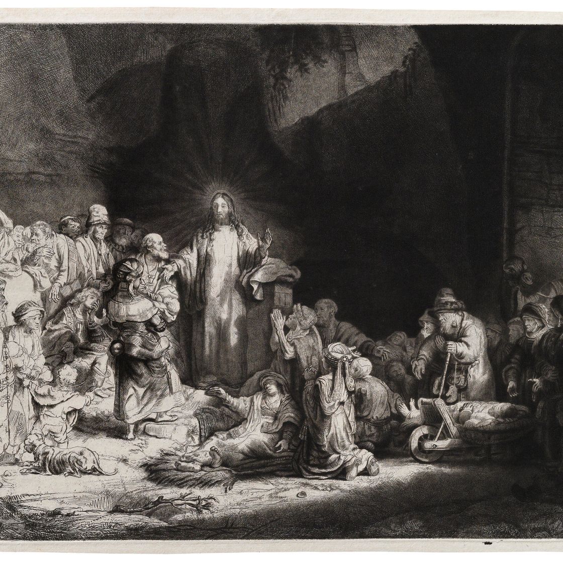 Rembrandt van Rijn — Христос, исцеляющий больных ("Гравюра за сто гульденов")