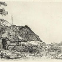 Rembrandt van Rijn — Пейзаж с коттеджем и большим деревом (В., Зал. 226; Н. 178)