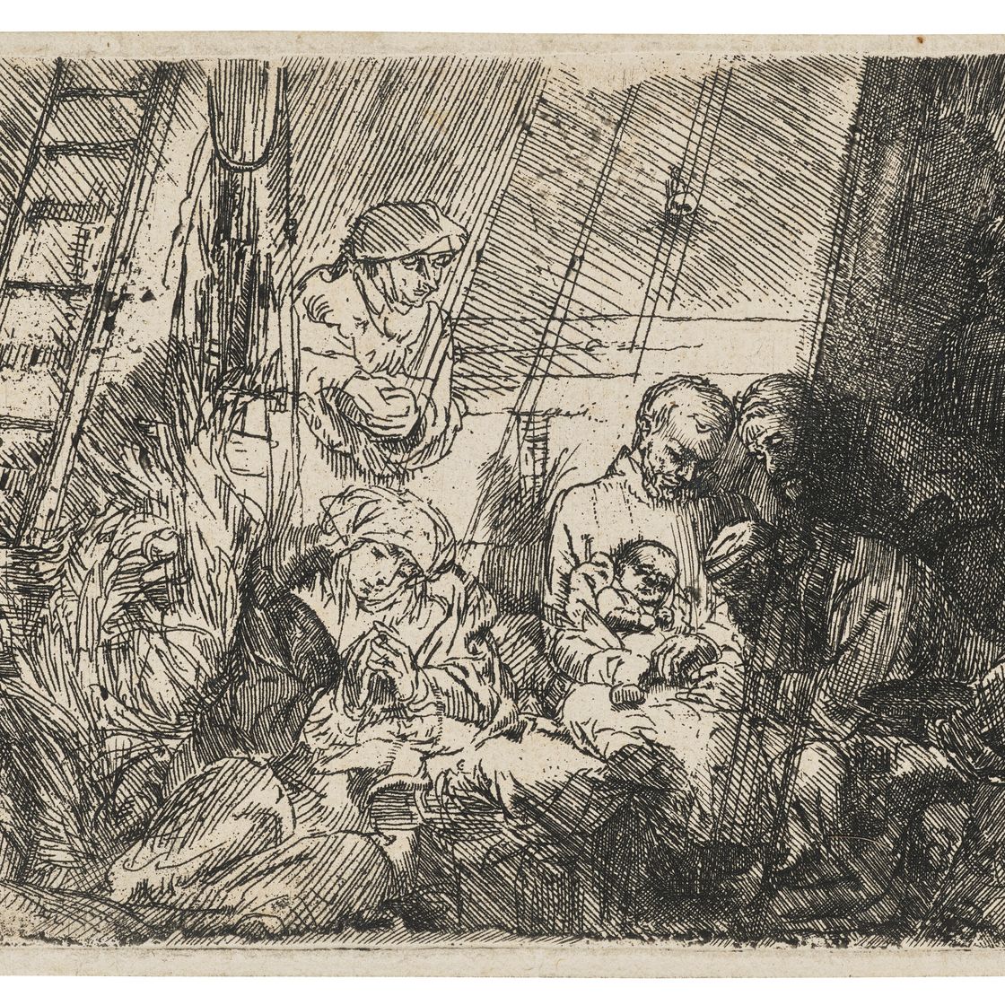 Rembrandt van Rijn — Обрезание в конюшне