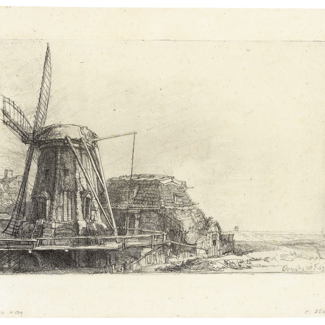 Rembrandt van Rijn — Ветряная мельница (В., Зал. 233; Н. 179)
