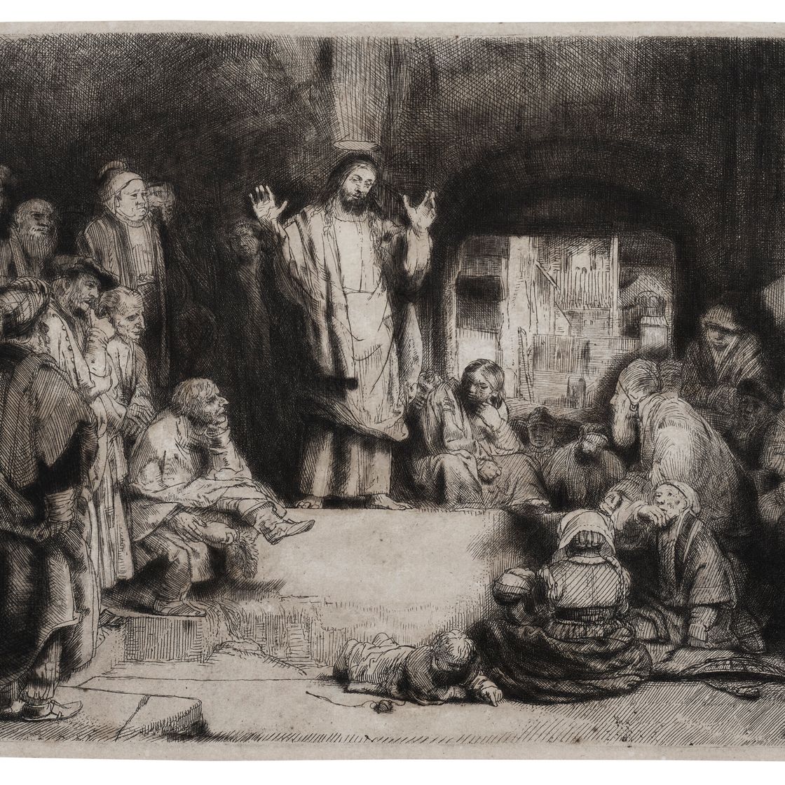 Rembrandt van Rijn — Проповедь Христа: "Маленькая гробница"