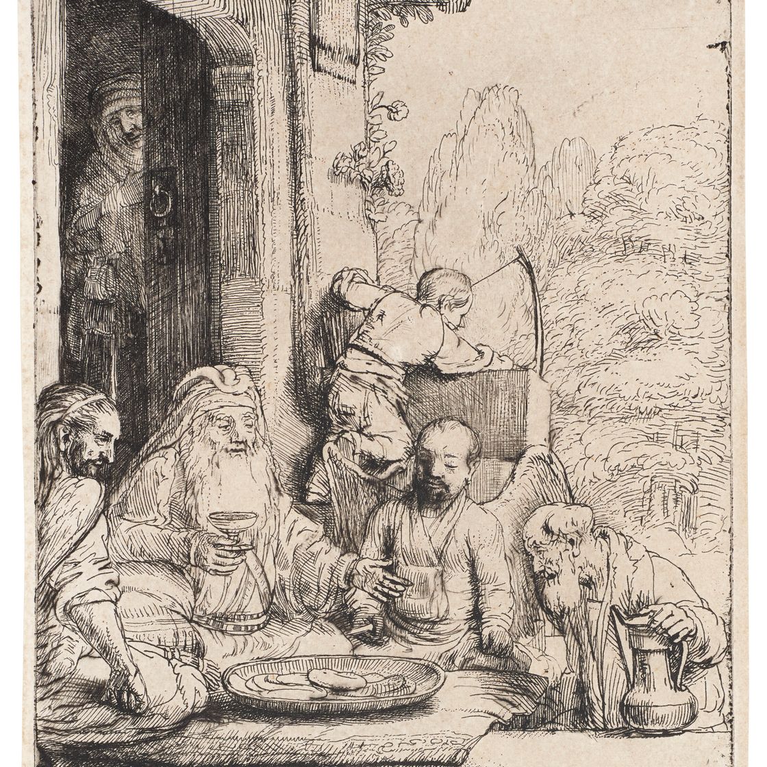 Rembrandt van Rijn — Авраам развлекал ангелов