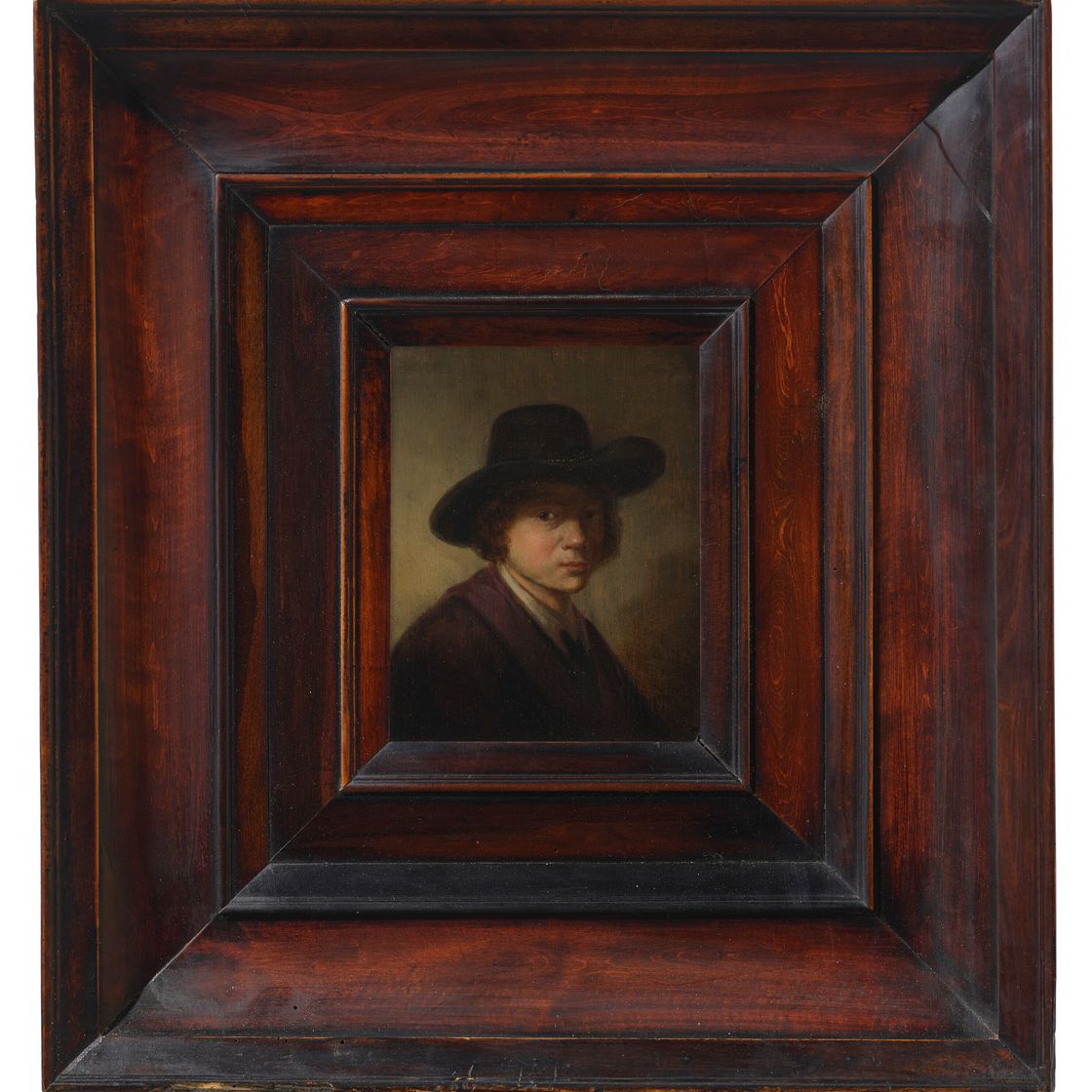 Rembrandt van Rijn — Портрет джентльмена во весь рост, в широкополой шляпе