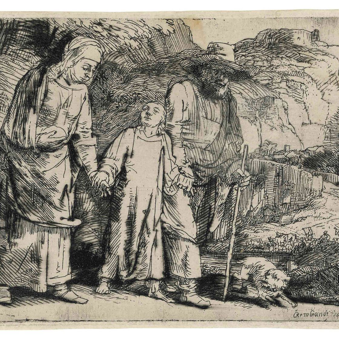Rembrandt van Rijn — Христос возвращается из храма со Своими родителями (Б., Зал. 60; Ч. 278)