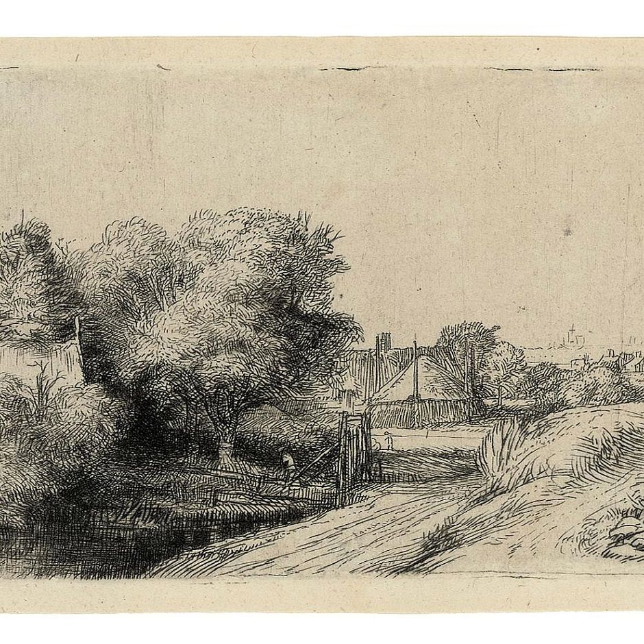 Rembrandt van Rijn — Пейзаж с молочником (Б., Зал. 213; Н. 242)
