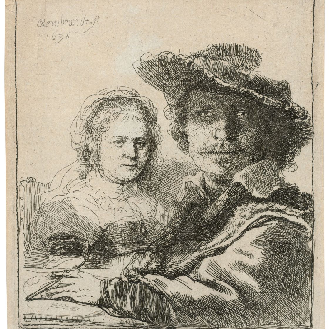 Rembrandt van Rijn — Автопортрет с Саскией