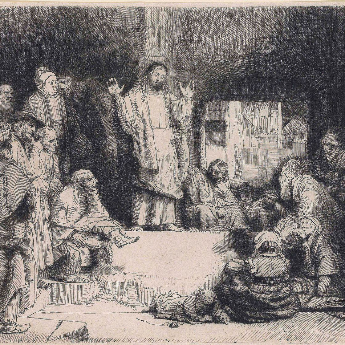 Rembrandt van Rijn — Проповедь Христа: "Маленькая гробница" (Б., Зал. 67; ч. 256)