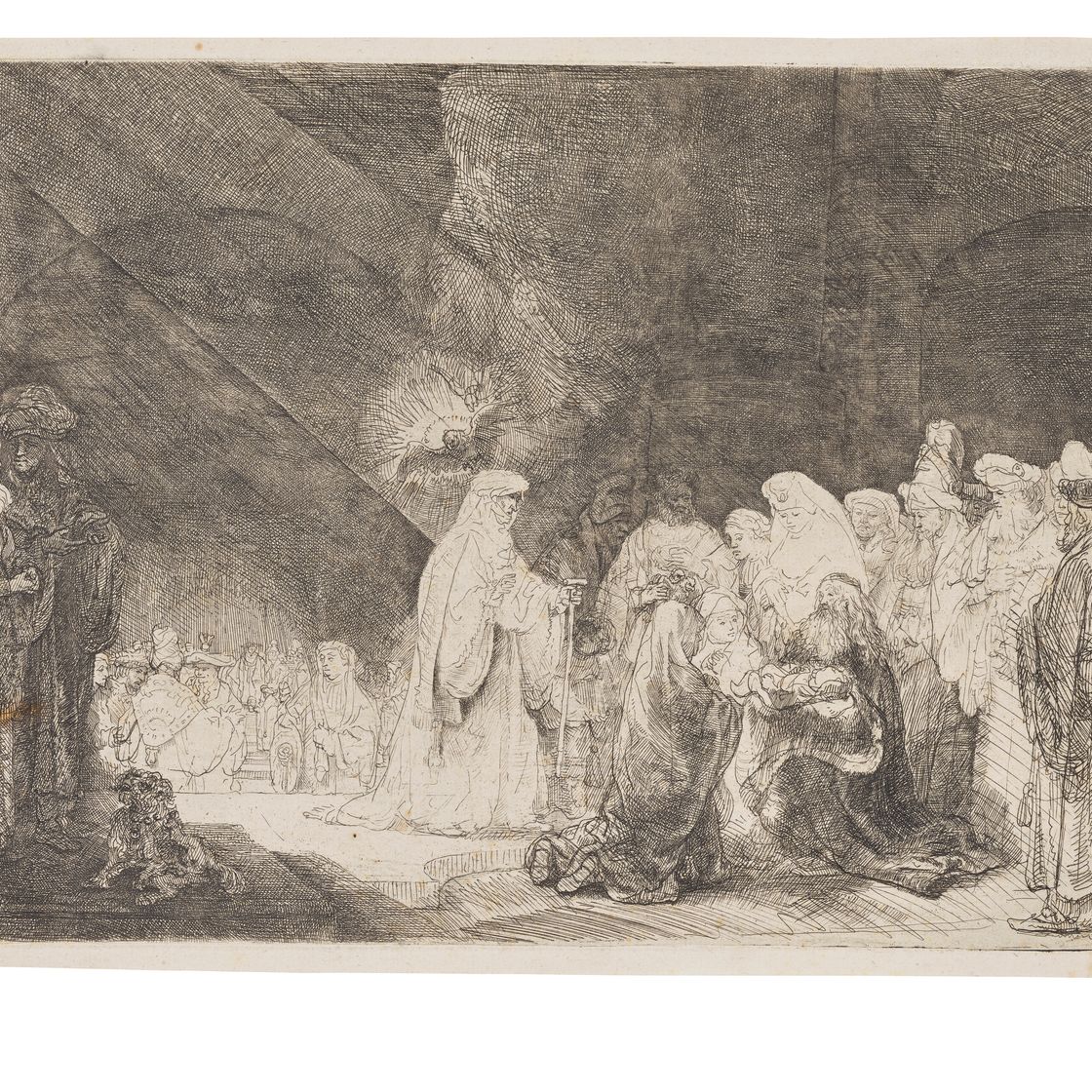 Rembrandt van Rijn — Сретение Господне в храме: Продолговатая печать
