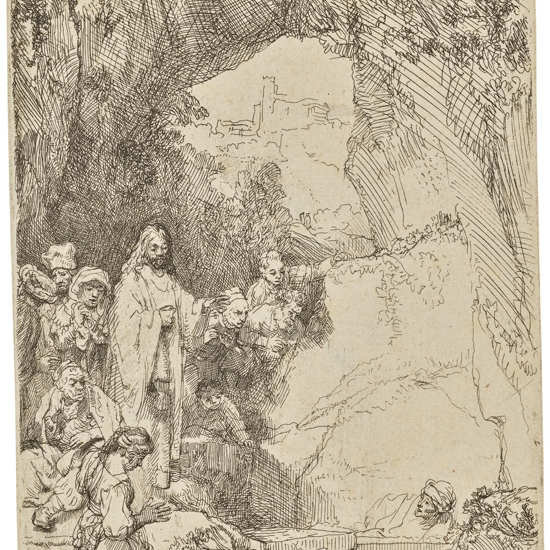 Rembrandt van Rijn — Воскрешение Лазаря: маленькая тарелка