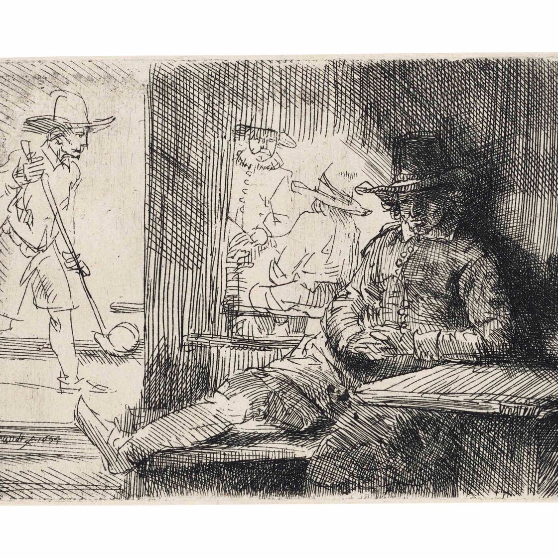 Rembrandt van Rijn — Игрок в рингбол ("Het Klosbaantje")