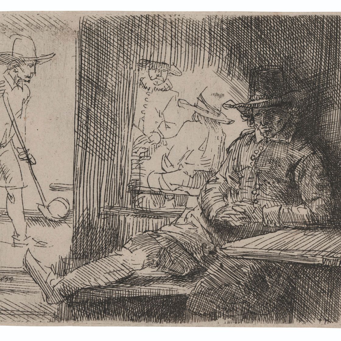 Rembrandt van Rijn — Игрок в рингбол (‘Het Klosbaantje’)