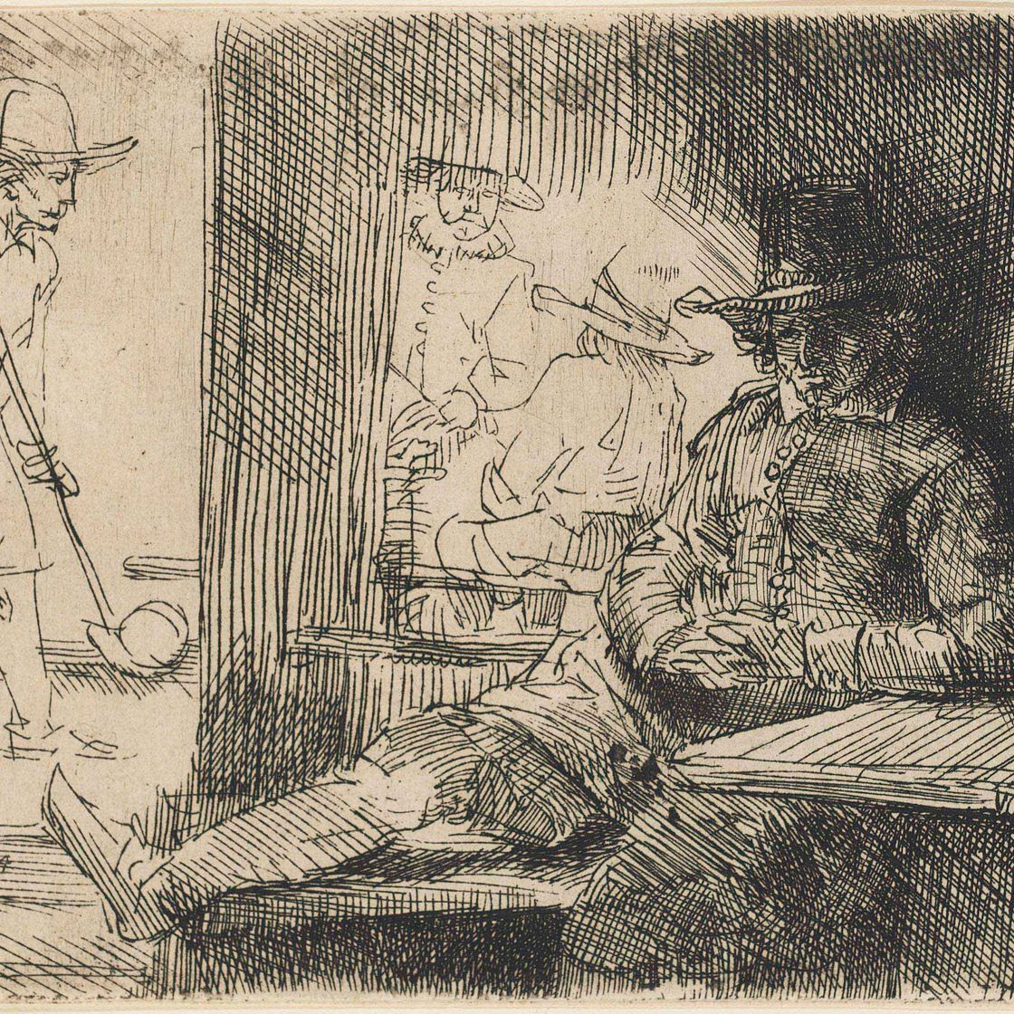 Rembrandt van Rijn — Игрок в гольф (Б., Зал. 125; Н. 272)