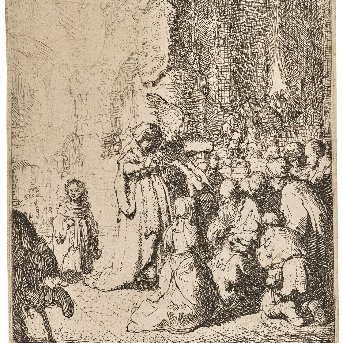 Rembrandt van Rijn — Представление в храме с Ангелом: Маленькая тарелочка