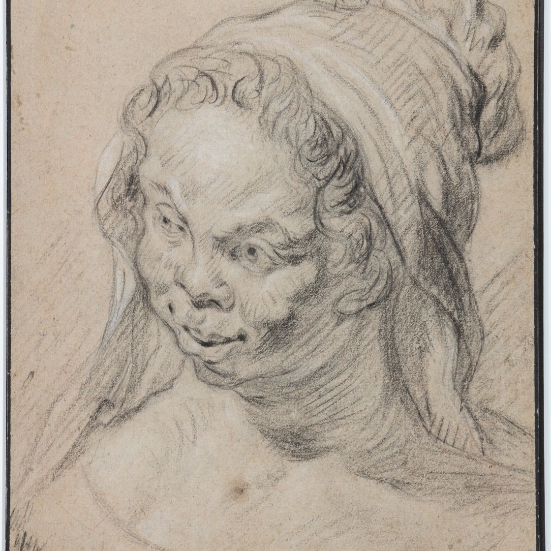 Rembrandt van Rijn — Голова улыбающейся чернокожей женщины в вуали