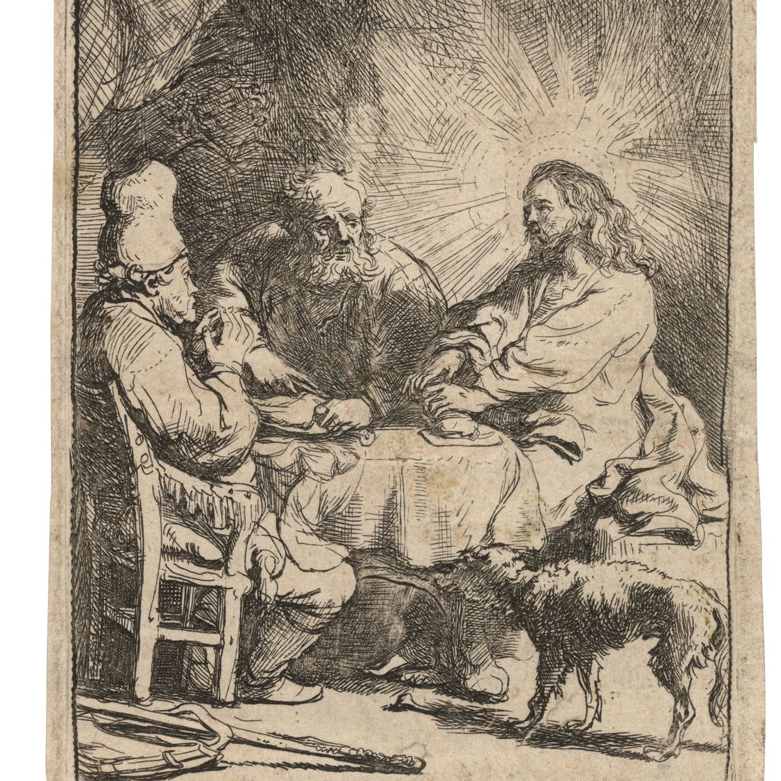 Rembrandt van Rijn — Христос в Эммаусе: меньшая тарелка