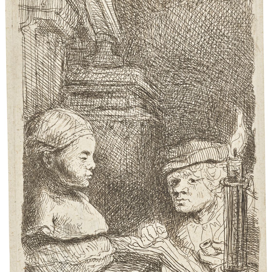 Rembrandt van Rijn — Человек, рисующий по гипсу
