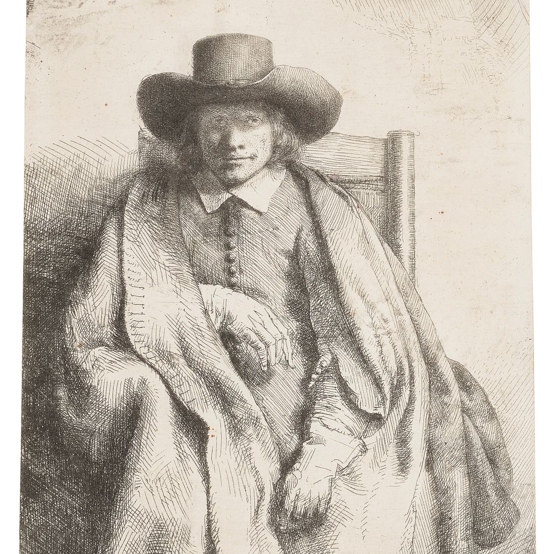 Rembrandt van Rijn — Клеман де Йонге, продавец печатных изданий