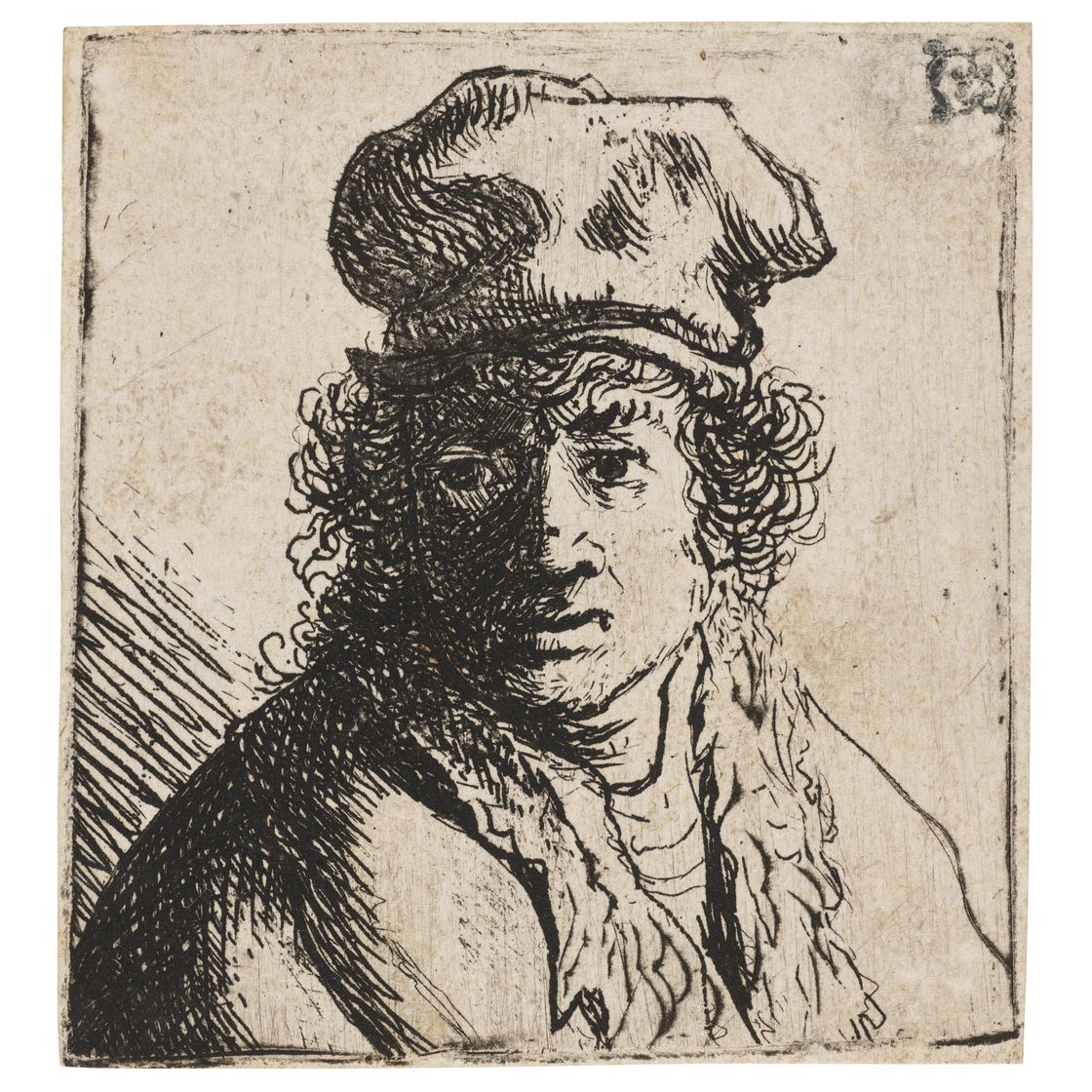 Rembrandt van Rijn — Молодой человек в кепке: Бюст
