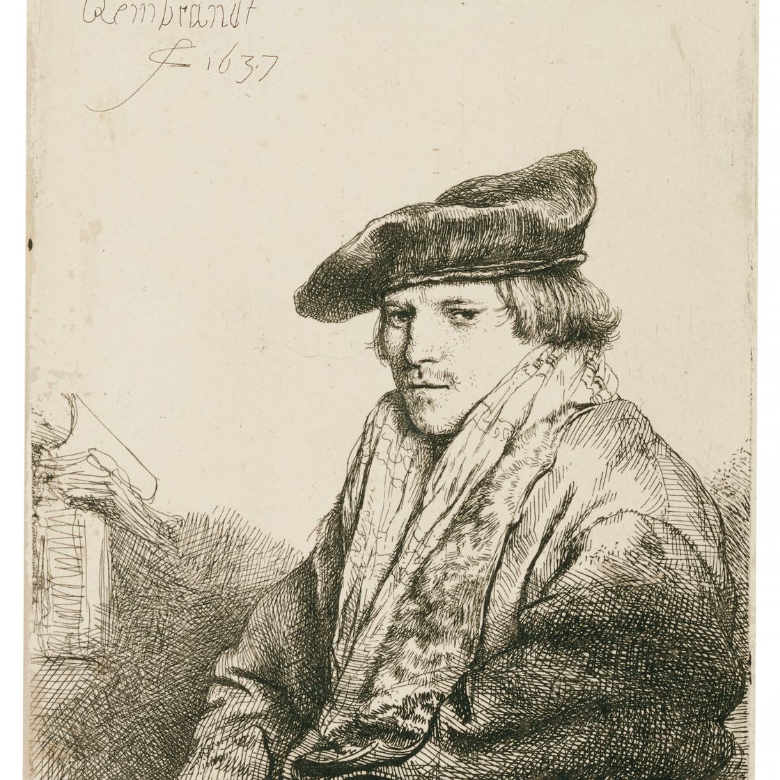 Rembrandt van Rijn — Молодой человек в бархатной шапочке (Петрус Сильвиус)