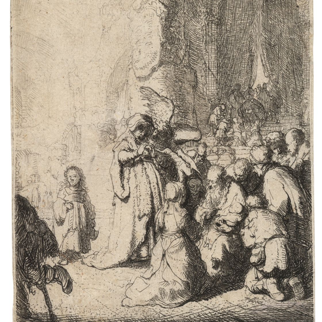Rembrandt van Rijn — Представление в храме с Ангелом: Маленькая тарелочка