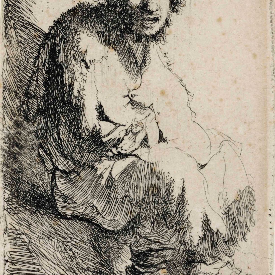 Rembrandt van Rijn — Нищий, сидящий на берегу (Б., Зал. 174; ч. 11)