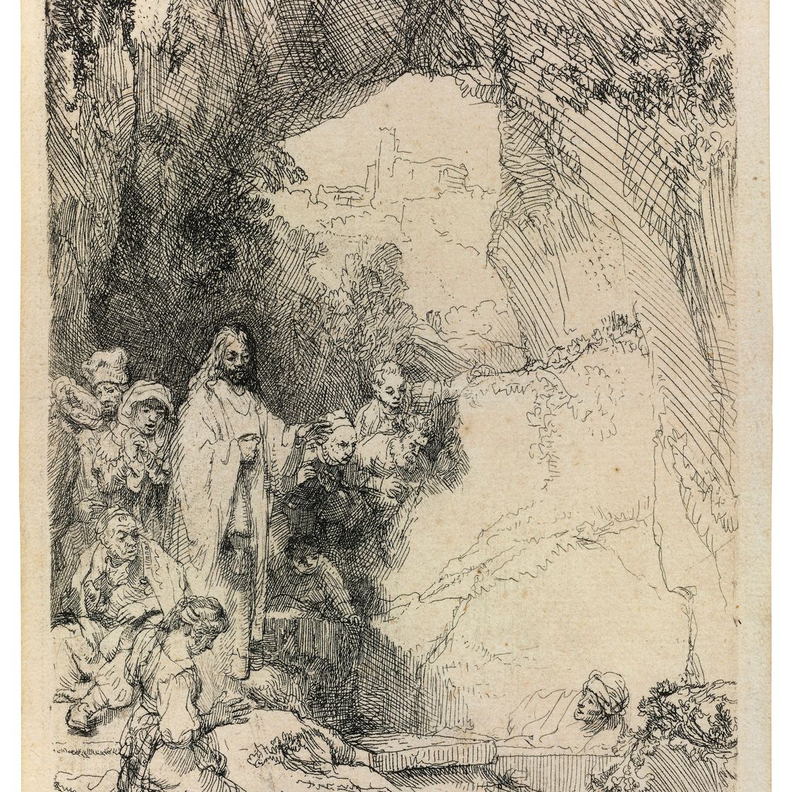 Rembrandt van Rijn — Воскрешение Лазаря: Маленькая тарелка