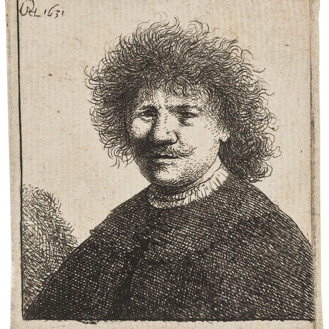 Rembrandt van Rijn — Автопортрет в плаще с ниспадающим воротником: Бюст