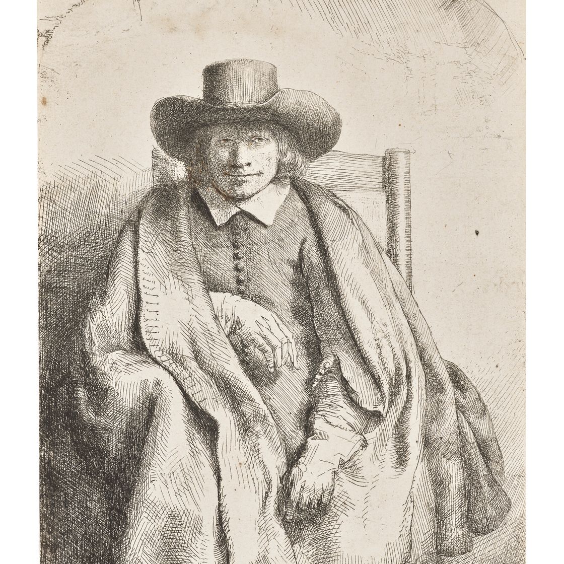 Rembrandt van Rijn — Клемент де Йонге, продавец печатных изданий