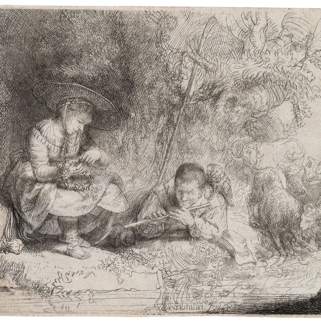 Rembrandt van Rijn — Флейтист ("Het Uilespiegeltje")