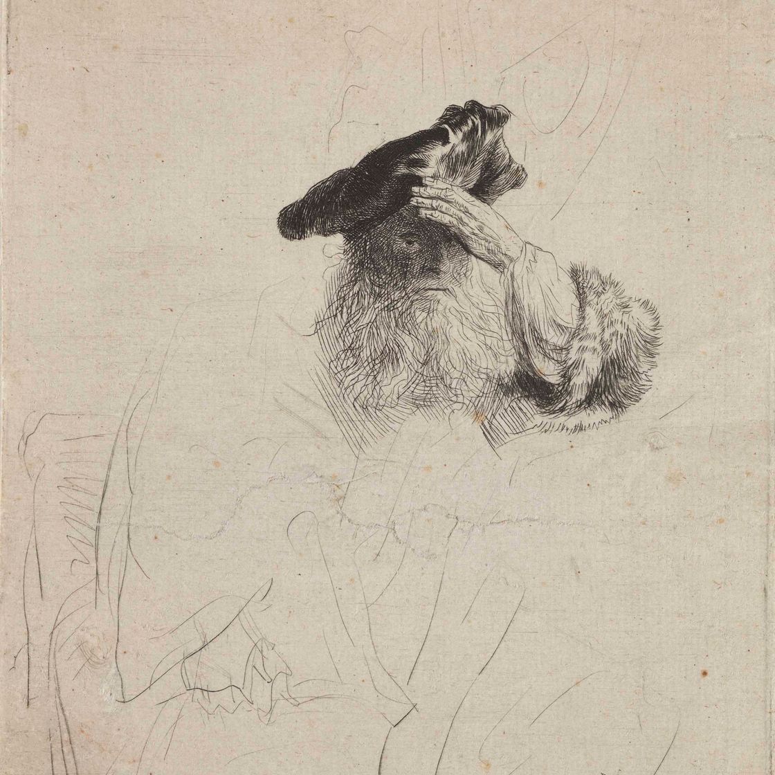 Rembrandt van Rijn — Старик, прикрывающий глаза рукой