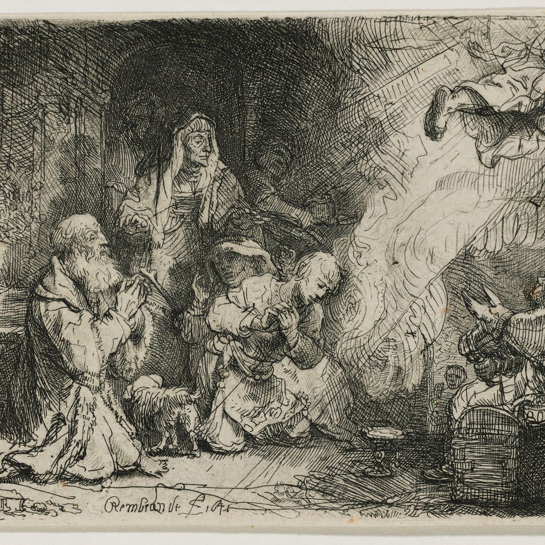 Rembrandt van Rijn — Бегство в Египет: переправа через ручей, изображение 2