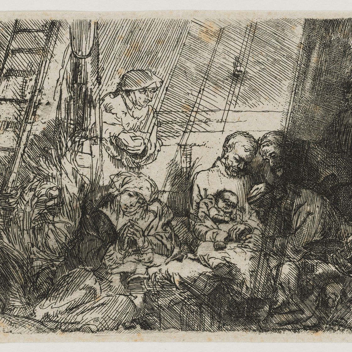 Rembrandt van Rijn — Бегство в Египет: переправа через ручей, изображение 5