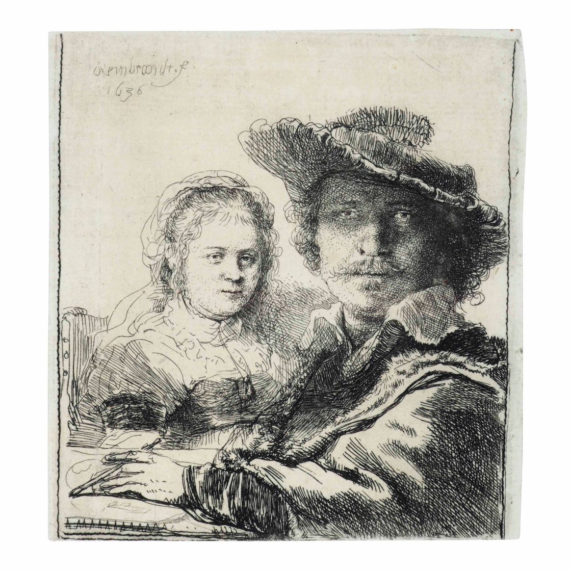 Rembrandt van Rijn — Автопортрет с Саскией