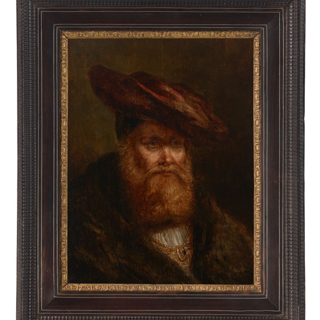 Rembrandt van Rijn — Голова мужчины, одетого в меховую шубу и красную шапочку, изображение 2