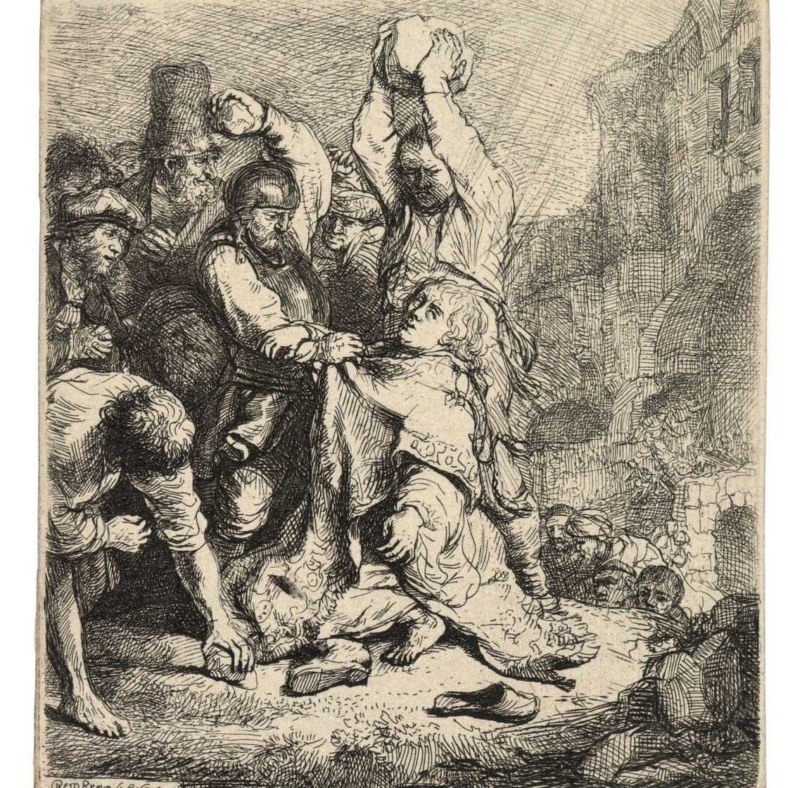 Rembrandt van Rijn — Мученическая смерть святого Стефана