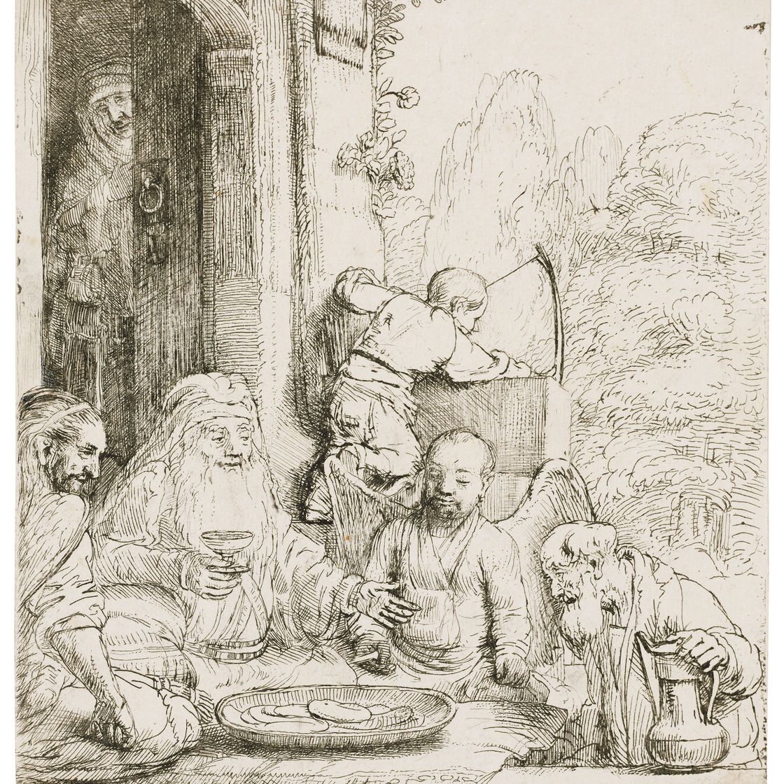 Rembrandt van Rijn — Авраам развлекал ангелов