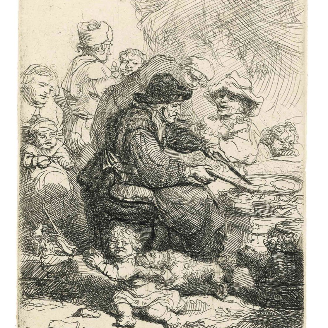 Rembrandt van Rijn — Блинница (Б., Зал. 124; Н. 141)