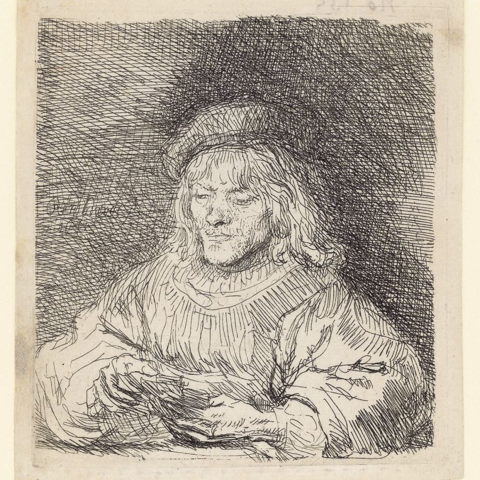 Rembrandt van Rijn — Игрок в карты (Б., стр. 136; Х. 190)
